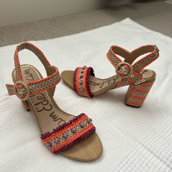 Sam Edelman raffia heeled sandals - Picture 2 of 4